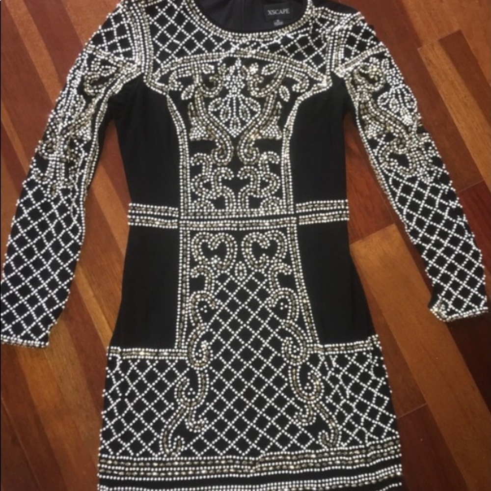 Beaded Sheath Cocktail Dress